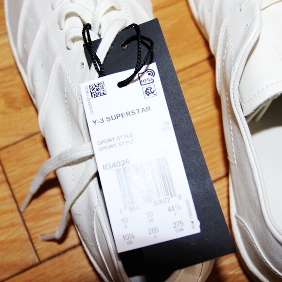 BNWT AW24 Y-3 YOHJI YAMAMOTO SUPERSTAR SNEAKERS 10.5 - Picture 6 of 15